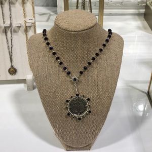 VSA Vivienne 6mm Crystal Rosary Purple Velvet